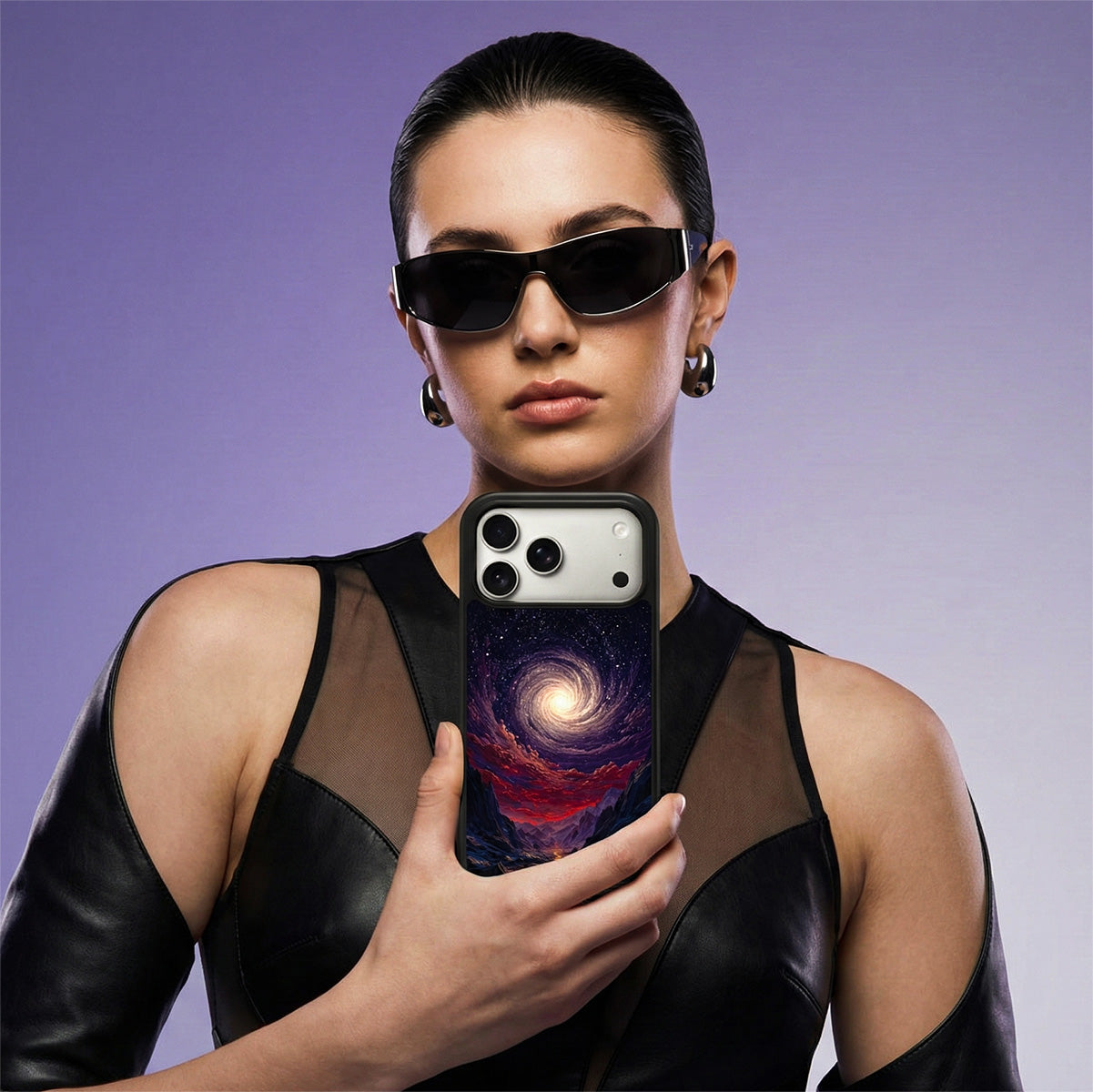 Best iPhone 17 series designer MagSafe cases — Cosmic Vortex purple case