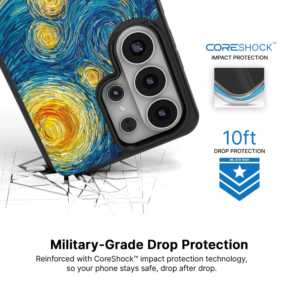 Astral Waves Samsung Galaxy S26 Ultra case with 10ft military-grade drop protection