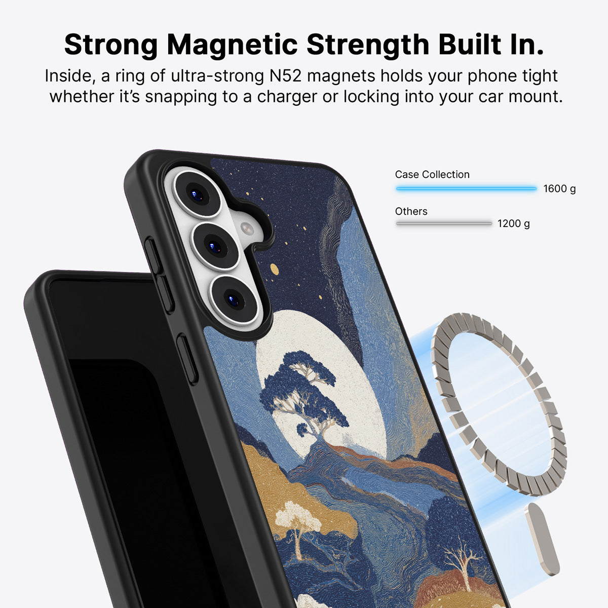 Samsung Galaxy S26 Qi2 magnetic case with N52 magnets – Aura Farming design