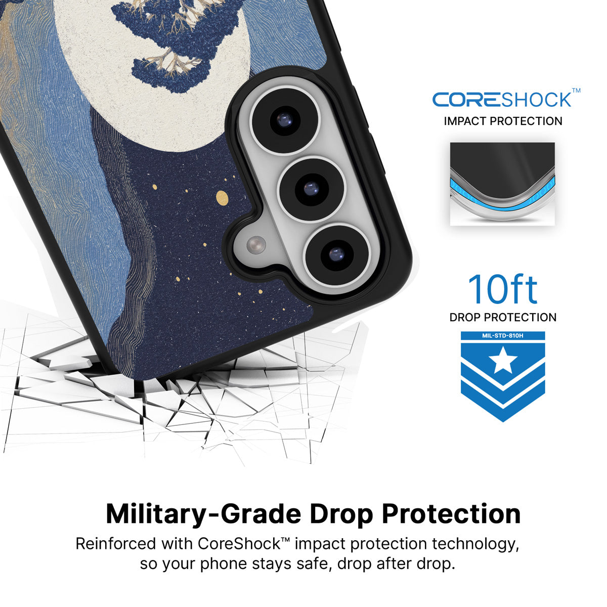 Aura Farming Samsung Galaxy S26 Plus case with 10ft military-grade drop protection