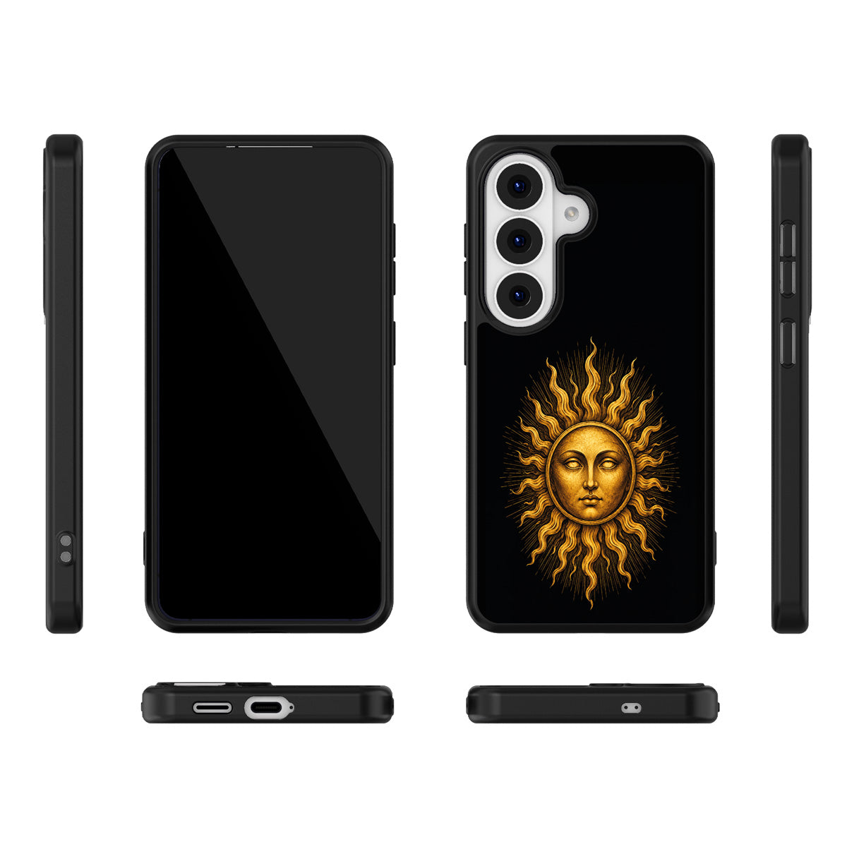 Celestial Sun Samsung Galaxy S26 case – multi-angle view