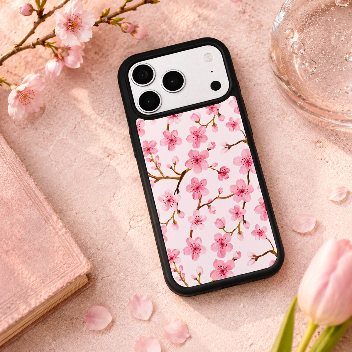 Pink Floral Designer MagSafe Case – Cherry Blossom | MagSafe — view 2
