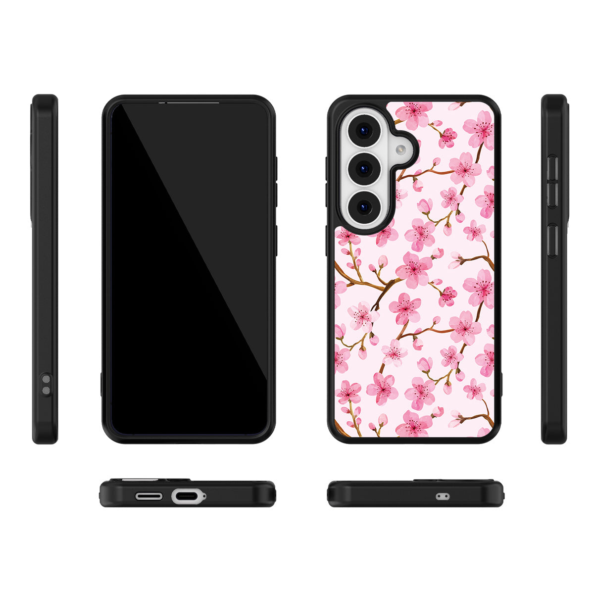 Cherry Blossom Samsung Galaxy S26 case – multi-angle view