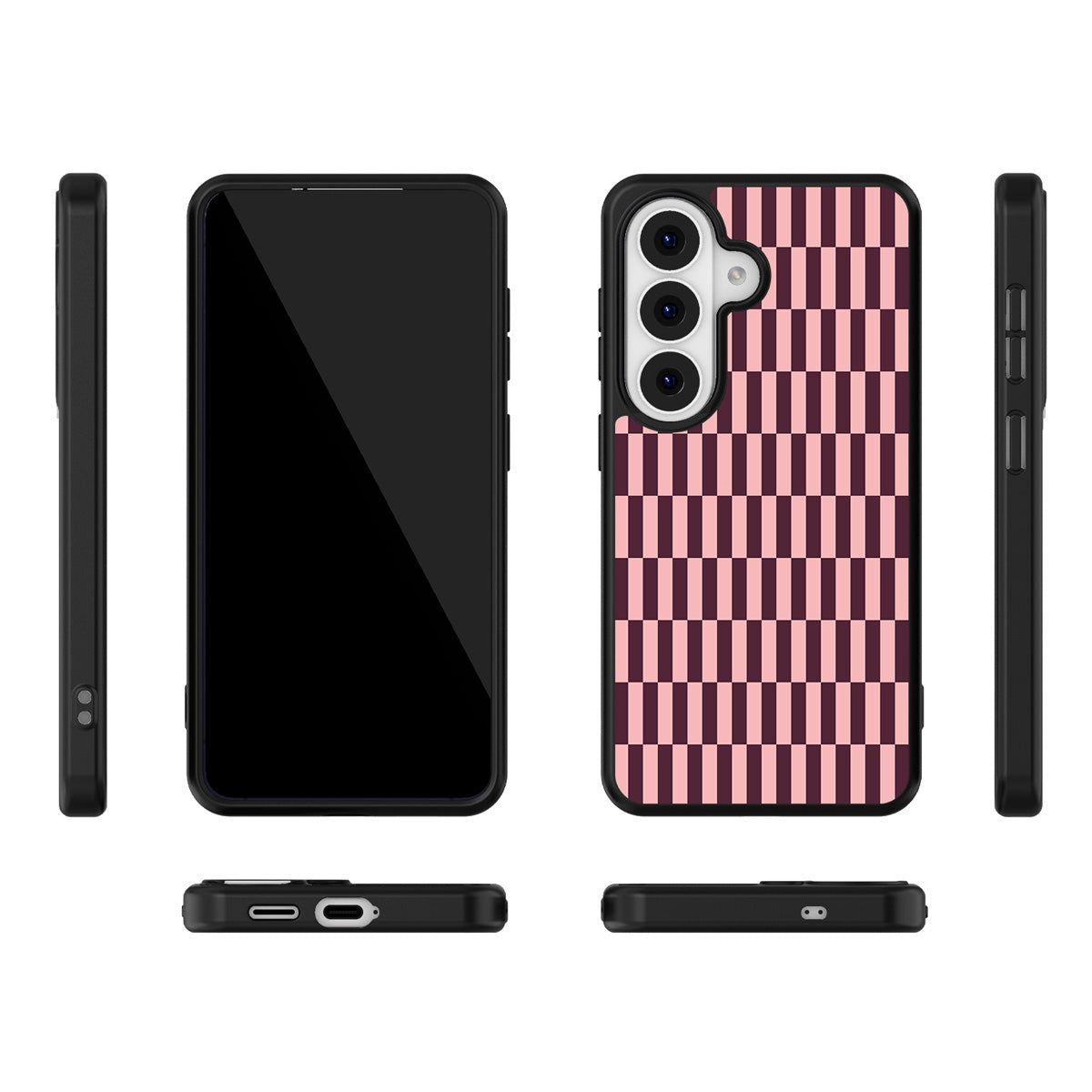 Claret Stack Samsung Galaxy S26 case – multi-angle view