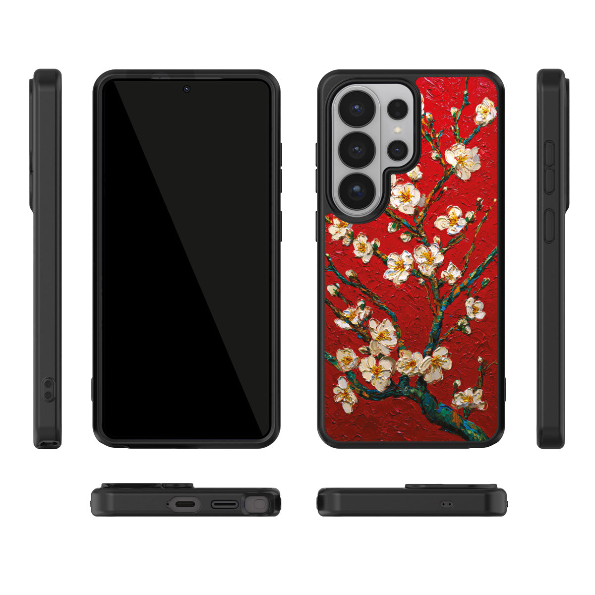 Crimson Blossom Samsung Galaxy S26 Ultra case – multi-angle view