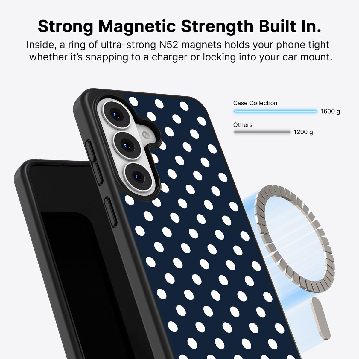 Samsung Galaxy S26 Plus Qi2 magnetic case with N52 magnets – Deep Sea design