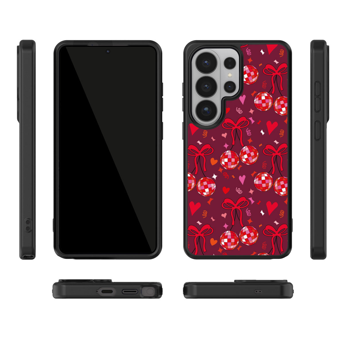 Disco Cherries Samsung Galaxy S26 Ultra case – multi-angle view