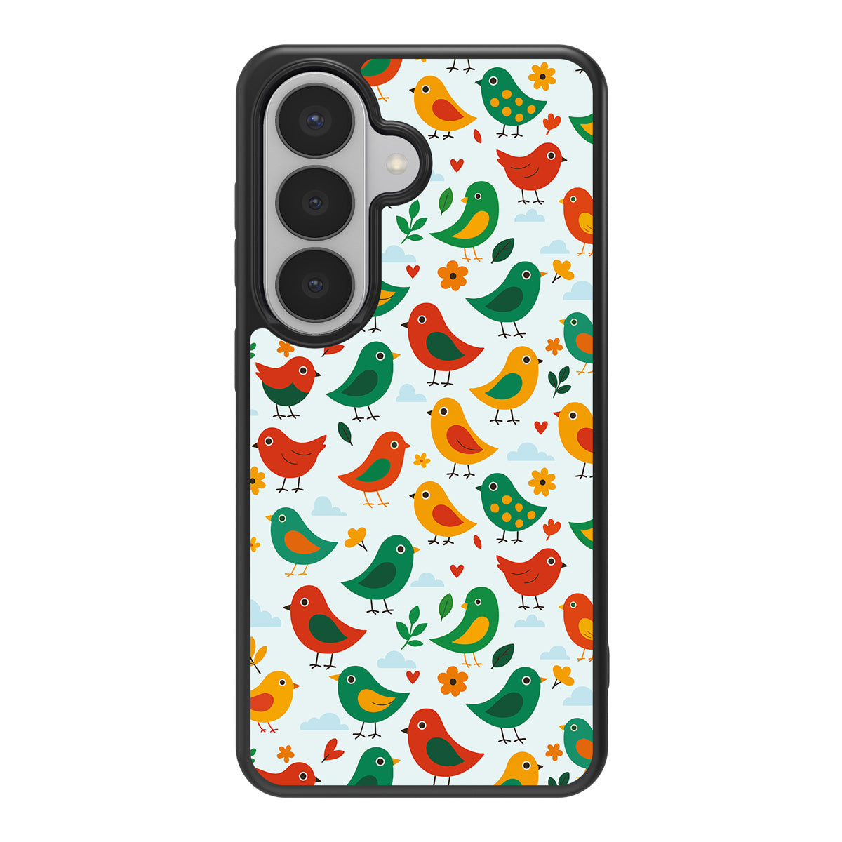 Feathered Friends design back view – Samsung Galaxy S26 case
