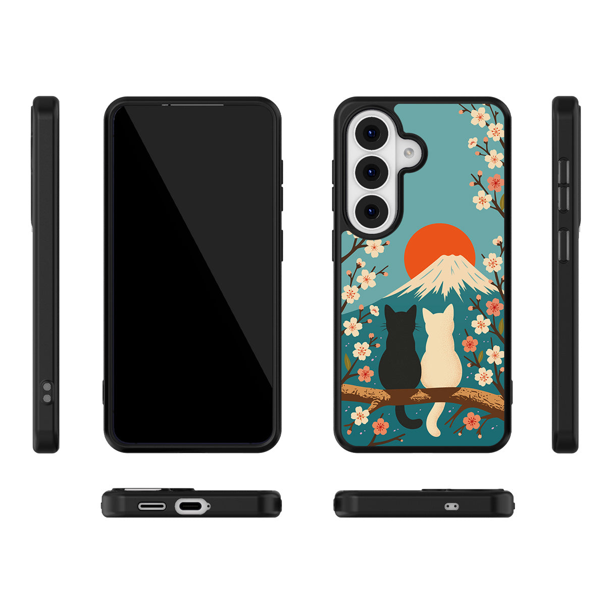 Fuji Cats Samsung Galaxy S26 Plus case – multi-angle view
