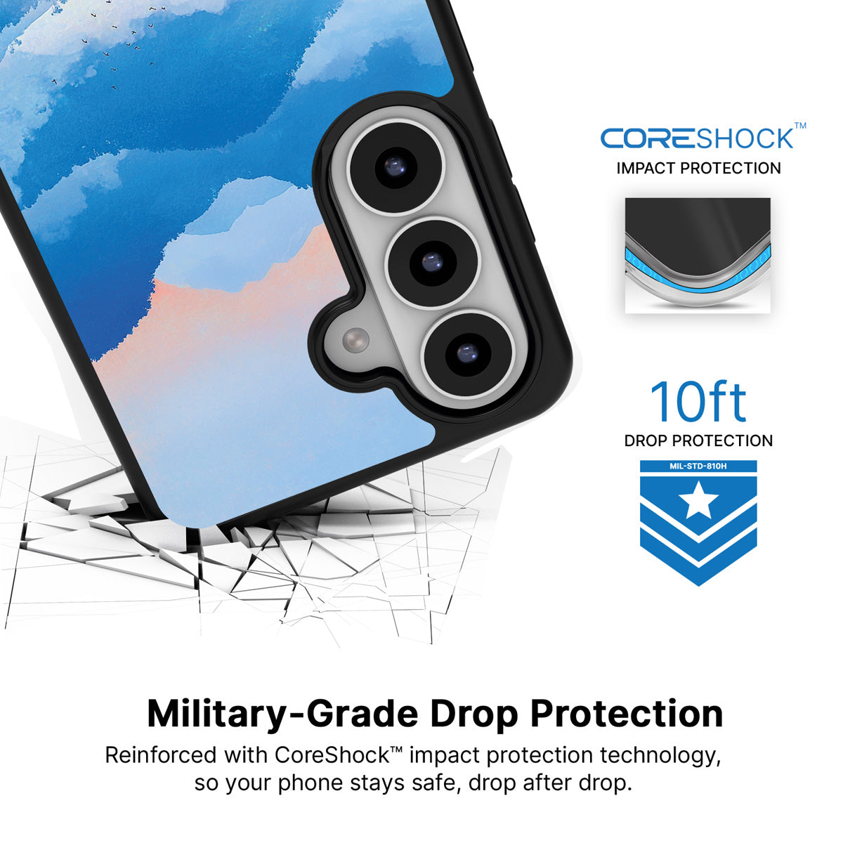 Globe Trotter Samsung Galaxy S26 Plus case with 10ft military-grade drop protection