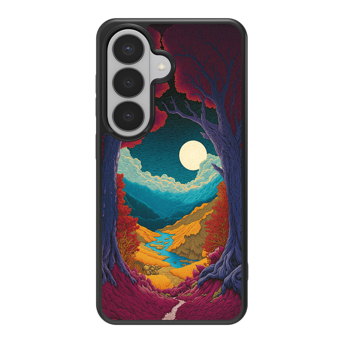 Harvest Moon design back view – Samsung Galaxy S26 Plus case