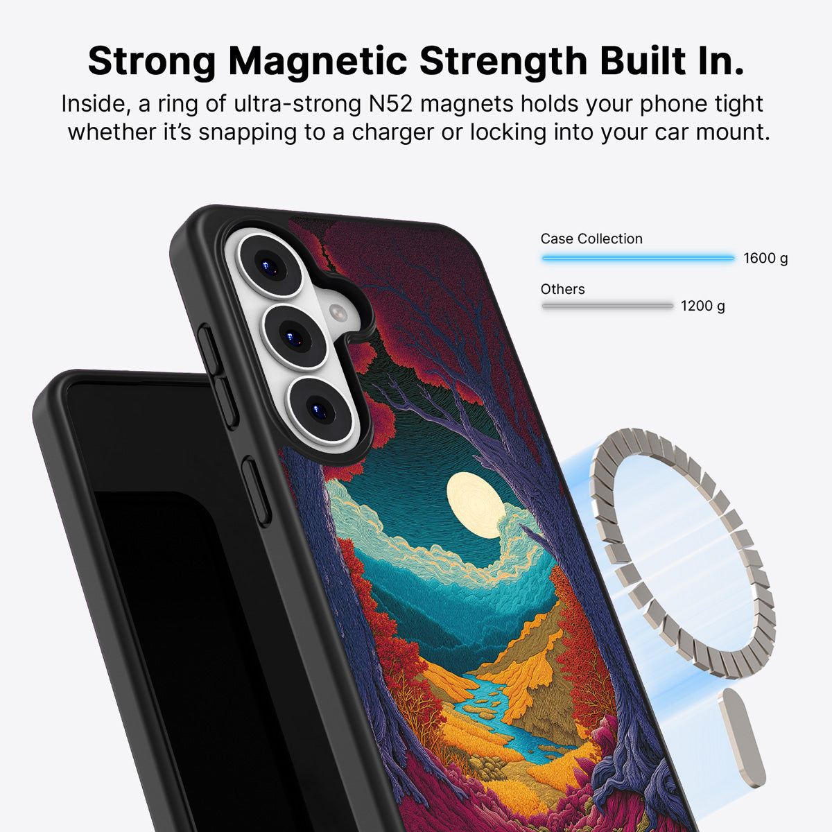 Samsung Galaxy S26 Plus Qi2 magnetic case with N52 magnets – Harvest Moon design