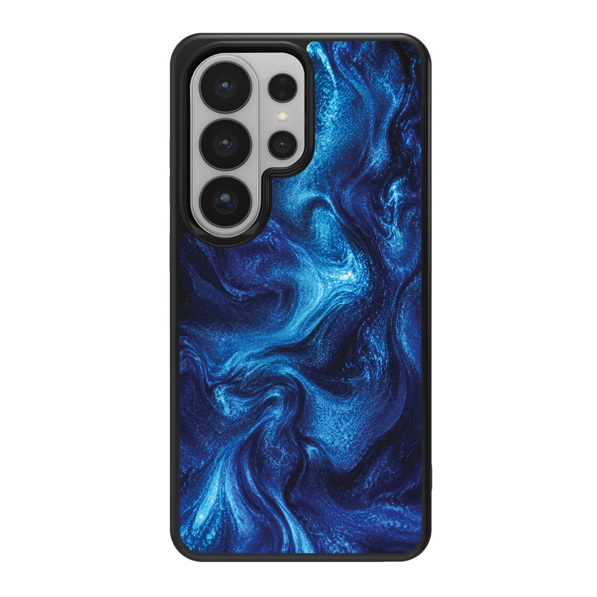 Indigo Impasto design back view – Samsung Galaxy S26 Ultra case