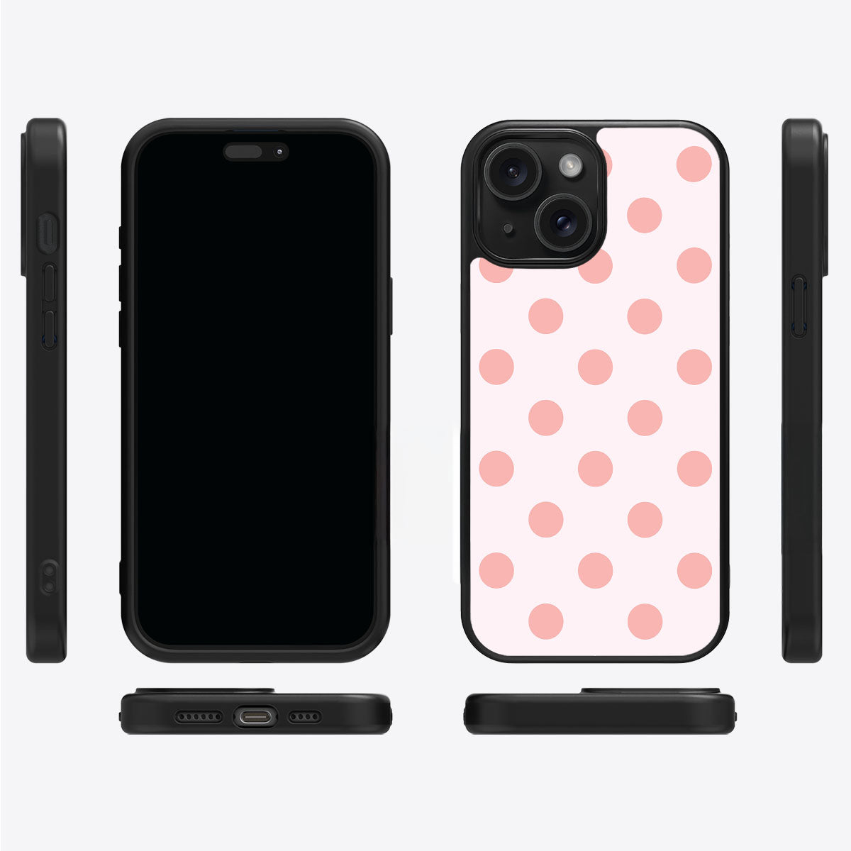 Blush Pearl iPhone 13 case cover – multi-angle view