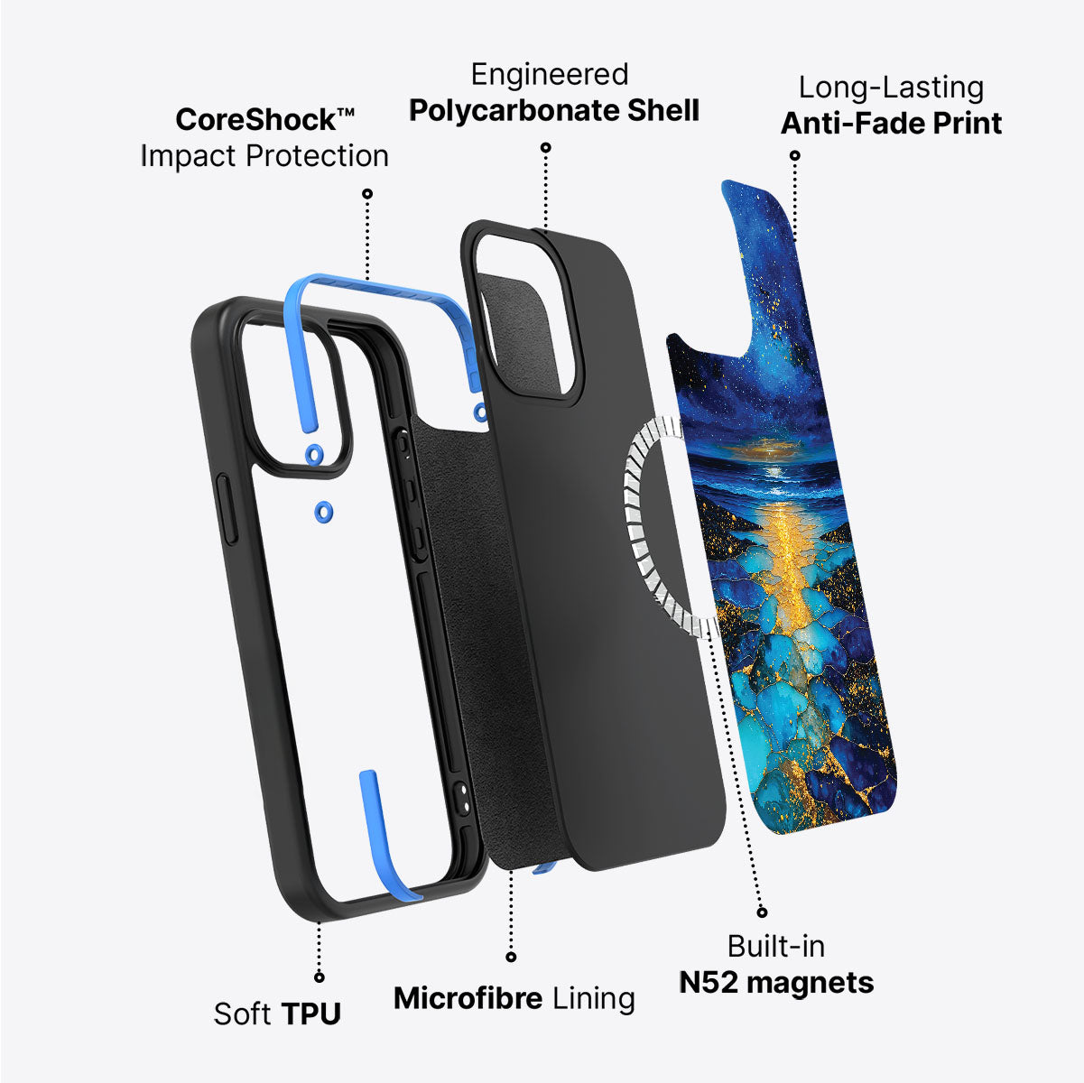 iPhone 13 Case with MagSafe – Cosmic Seascape