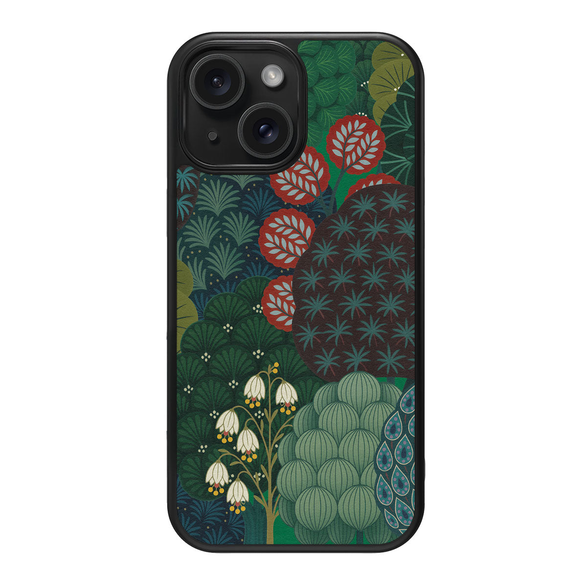 Flourishing Forests design back view – iPhone 13 case