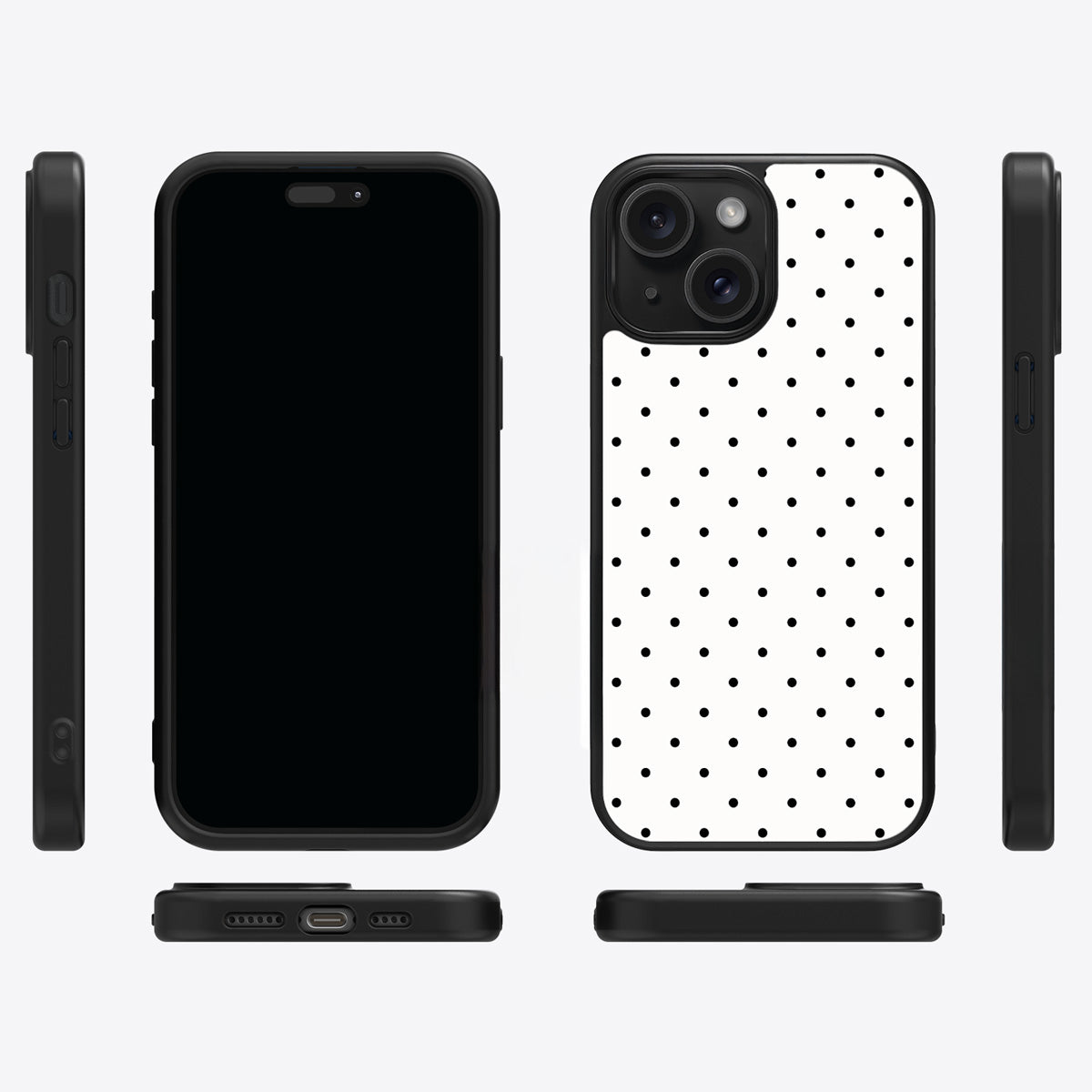 Ivory Sprinkle iPhone 13 case cover – multi-angle view