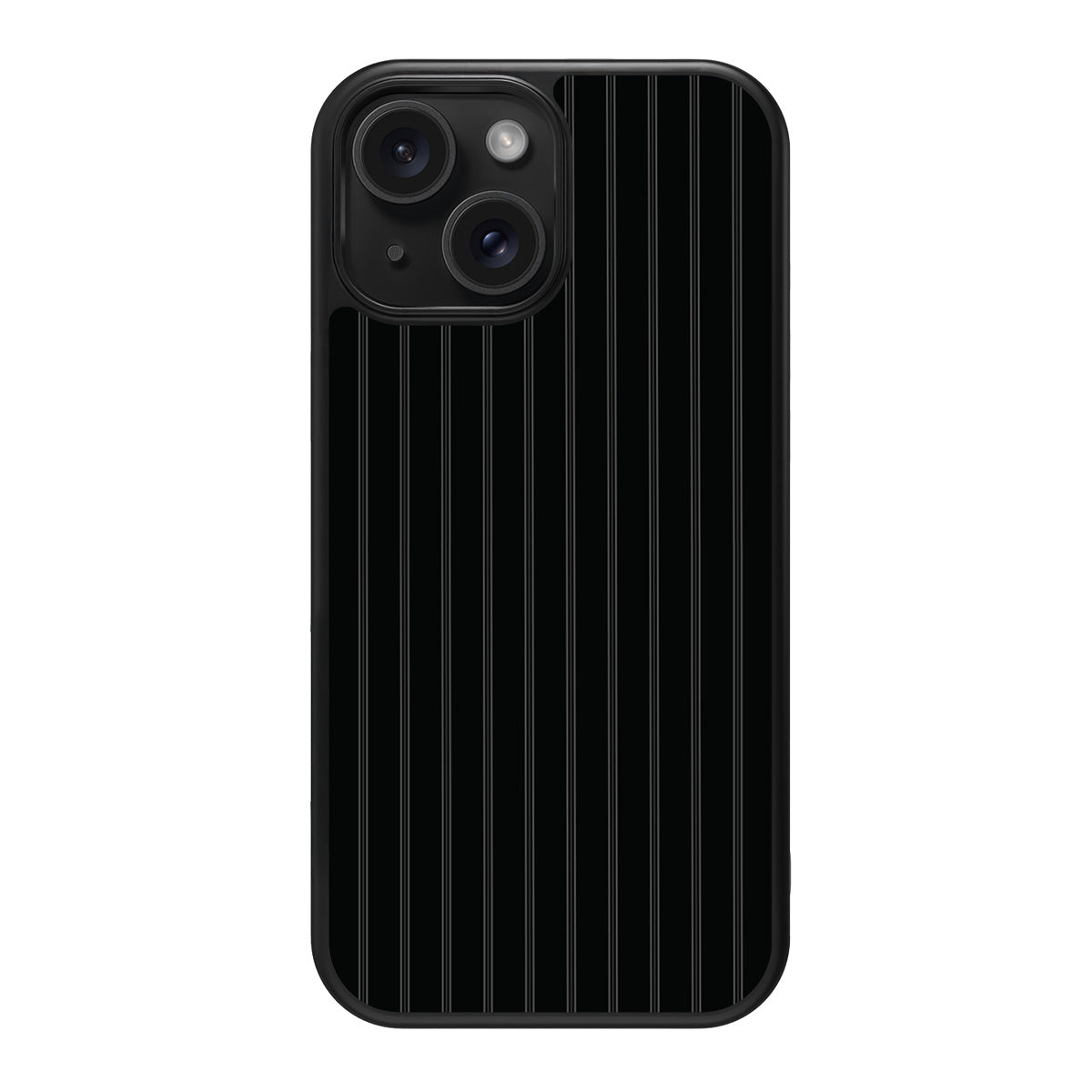 Onyx Pinstripe design back view – iPhone 13 case
