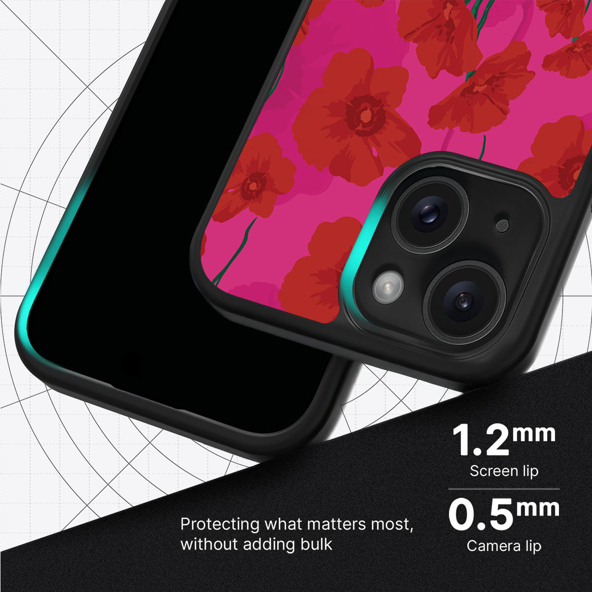 Pink Poppies - iPhone 13 Case #case type_core (magsafe), #case type_core (non magsafe)