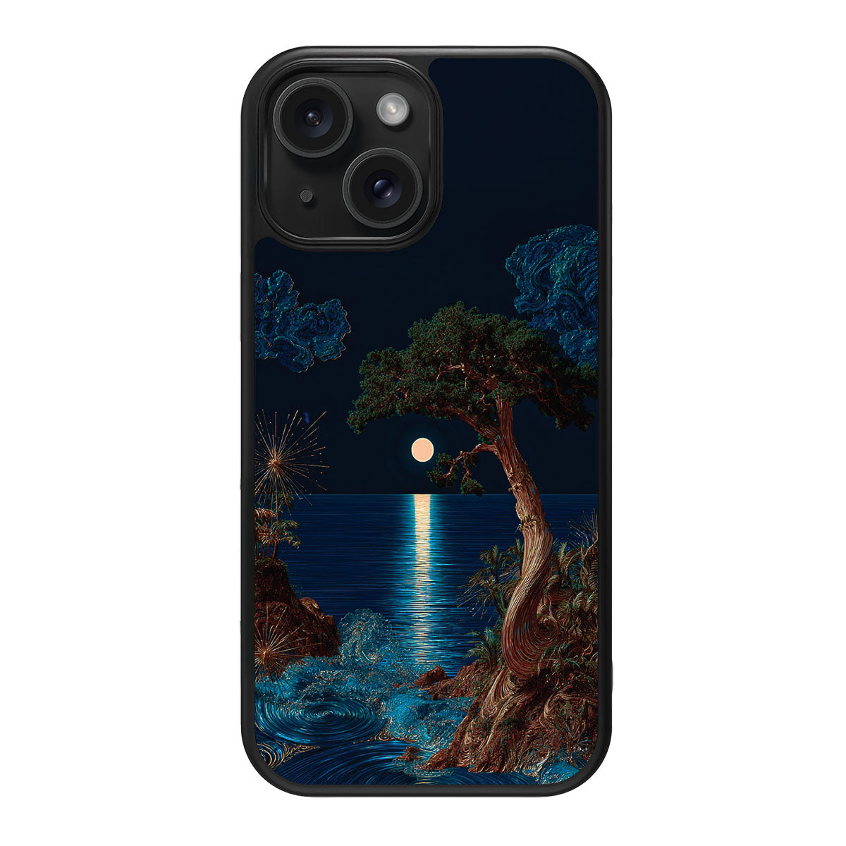 Quiet Moon design back view – iPhone 13 case