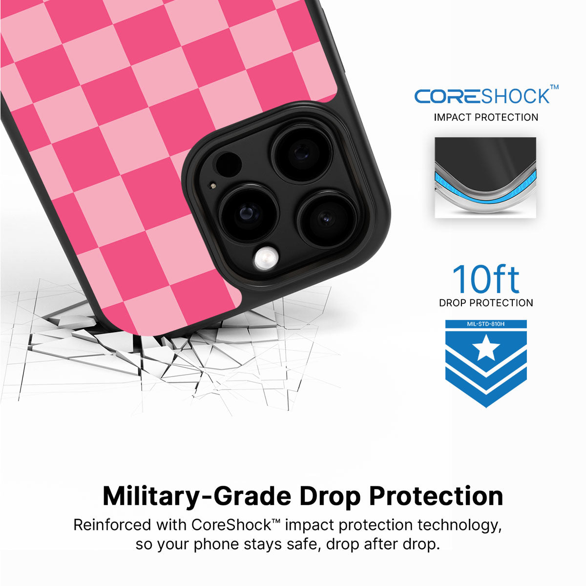 Candy Check iPhone 13 Pro case with drop protection