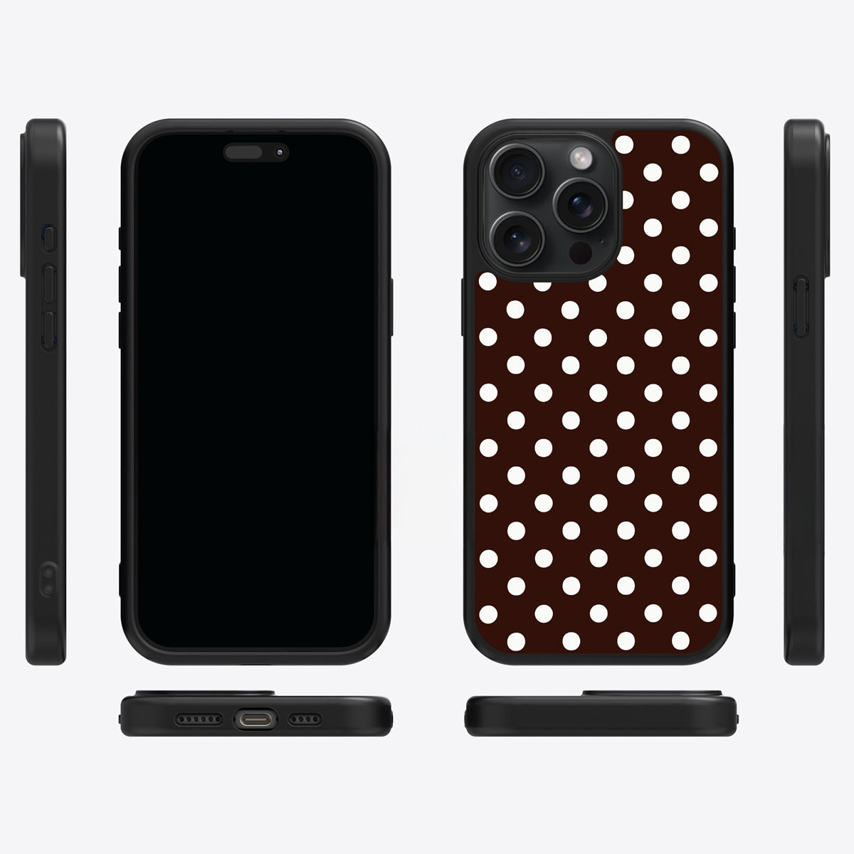 Cocoa Confetti iPhone 13 Pro case cover – multi-angle view