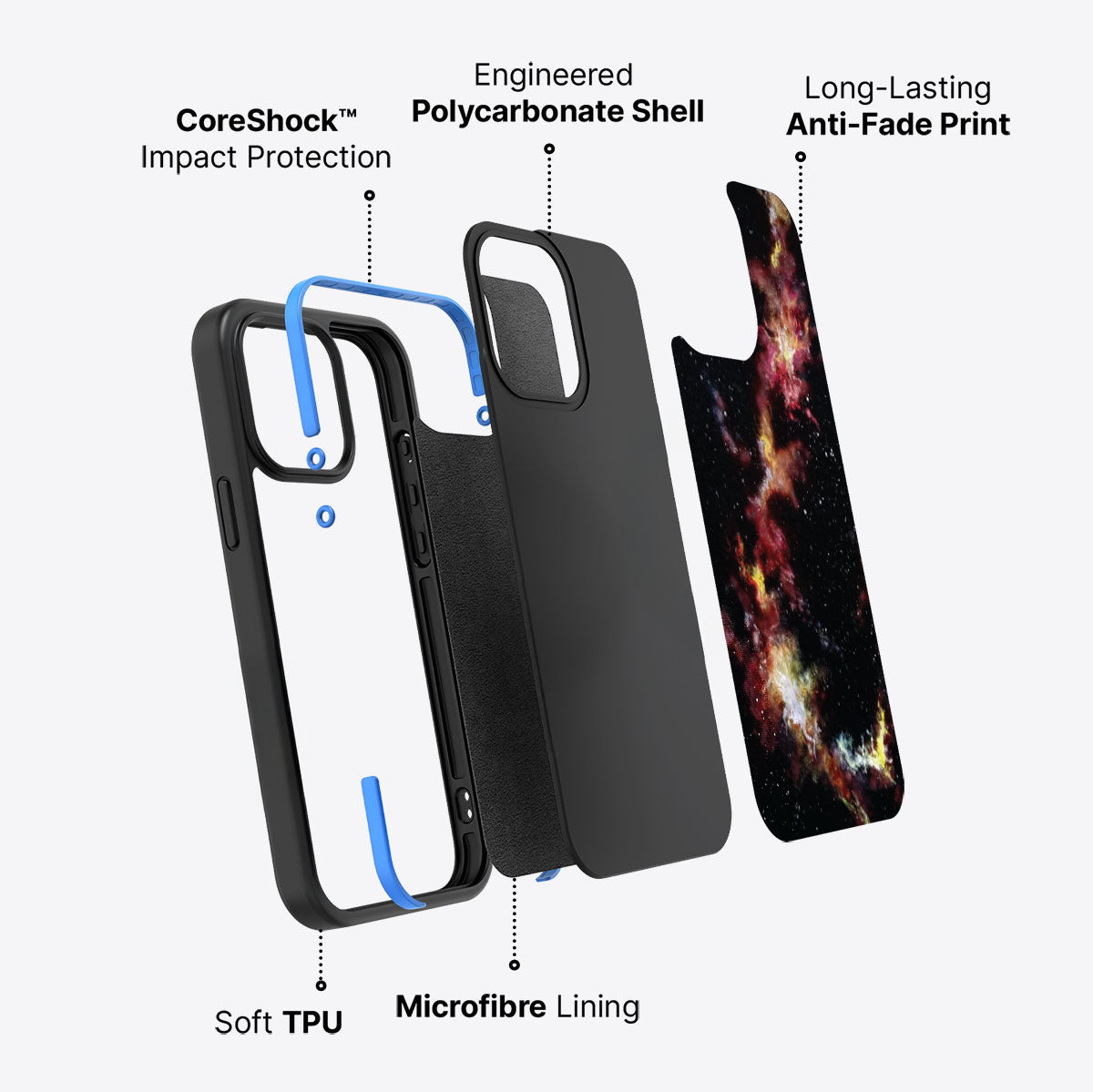 Cosmic Flare - iPhone 13 Pro Case #case type_core (non magsafe)