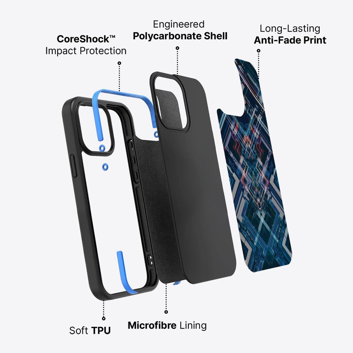 Electropolis - iPhone 13 Pro Case #case type_core (non magsafe)