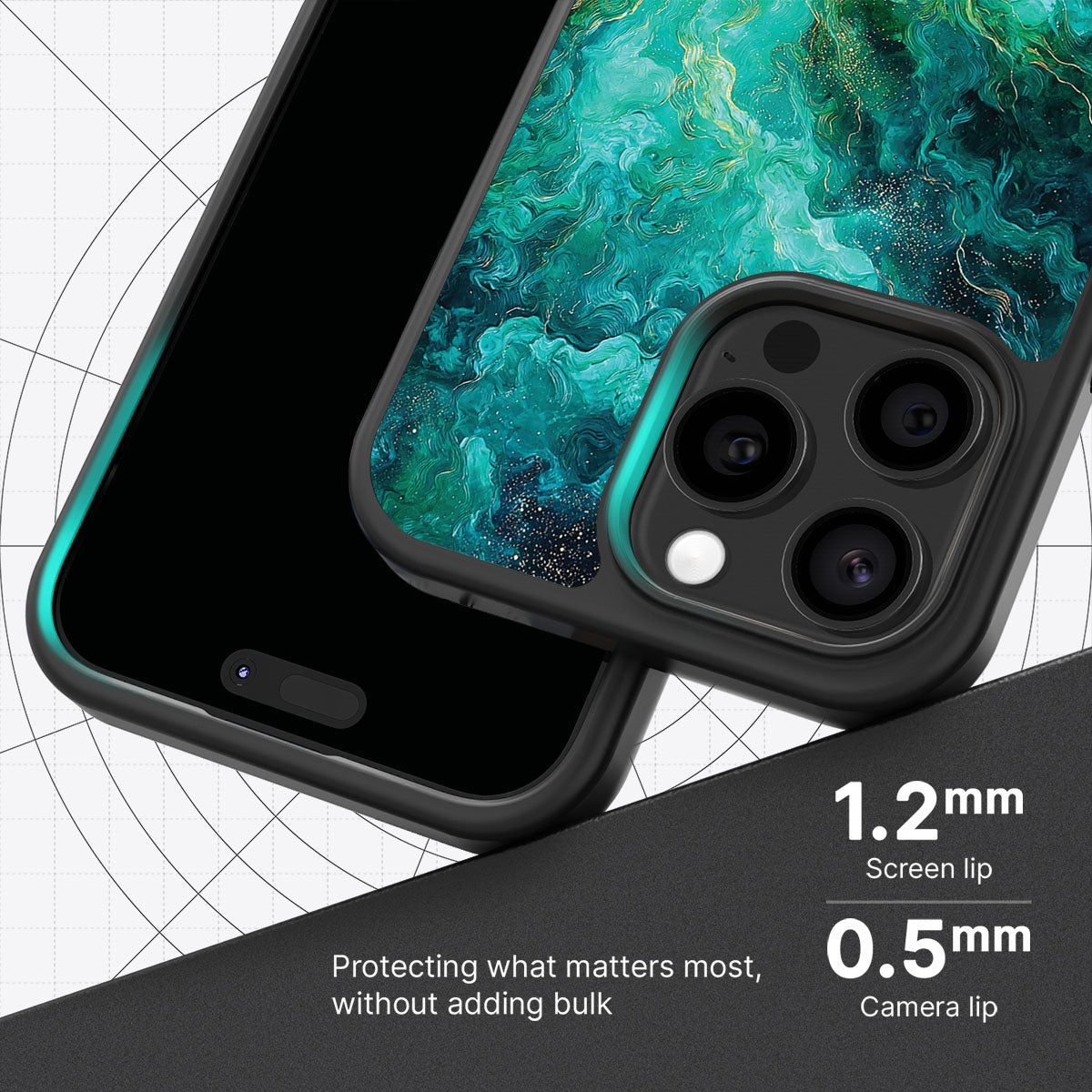 Emerald Storm - iPhone 13 Pro Case #case type_core (magsafe), #case type_core (non magsafe)