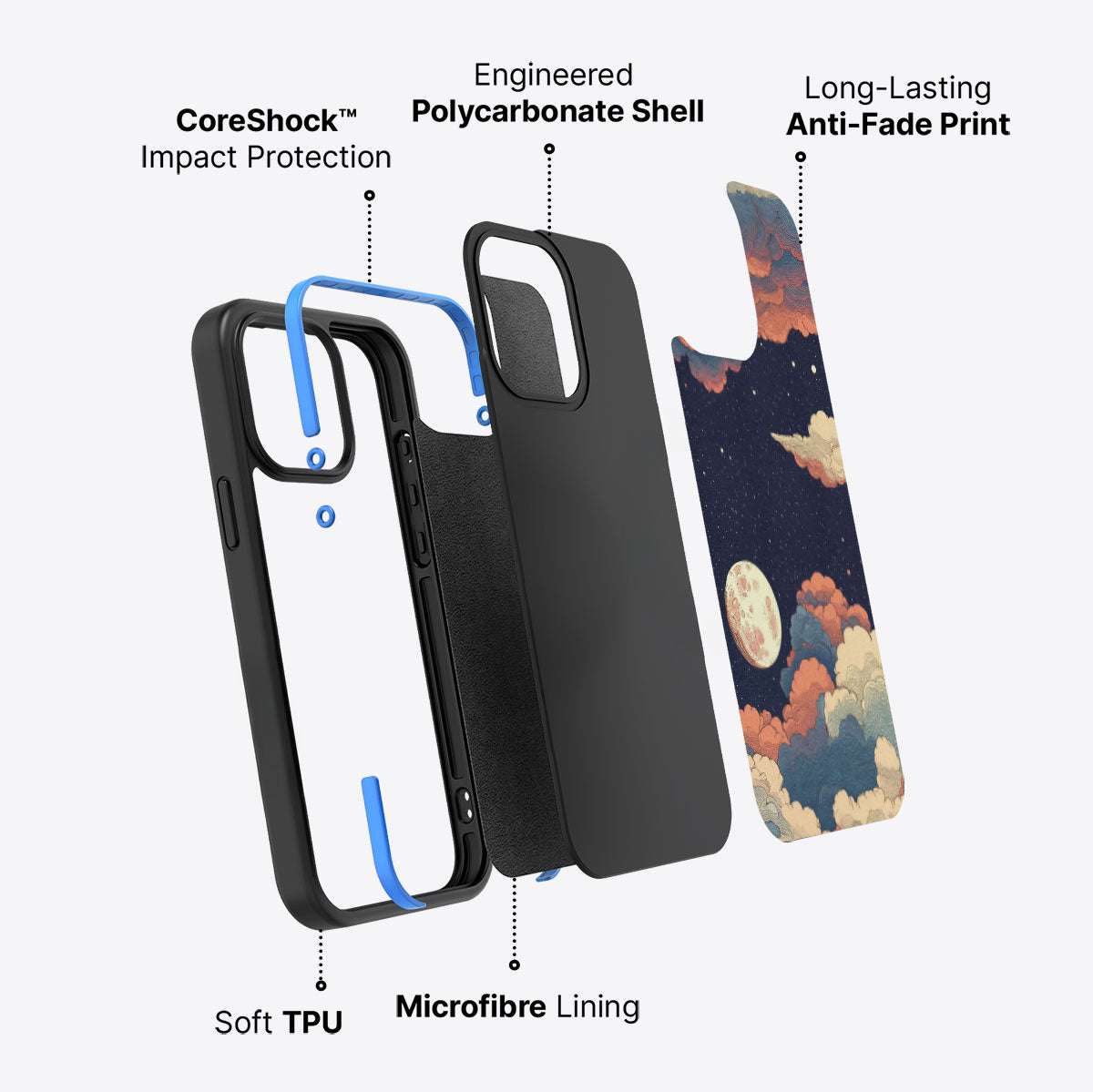 Blushed Moon - iPhone 13 Pro Max Case #case type_core (non magsafe)