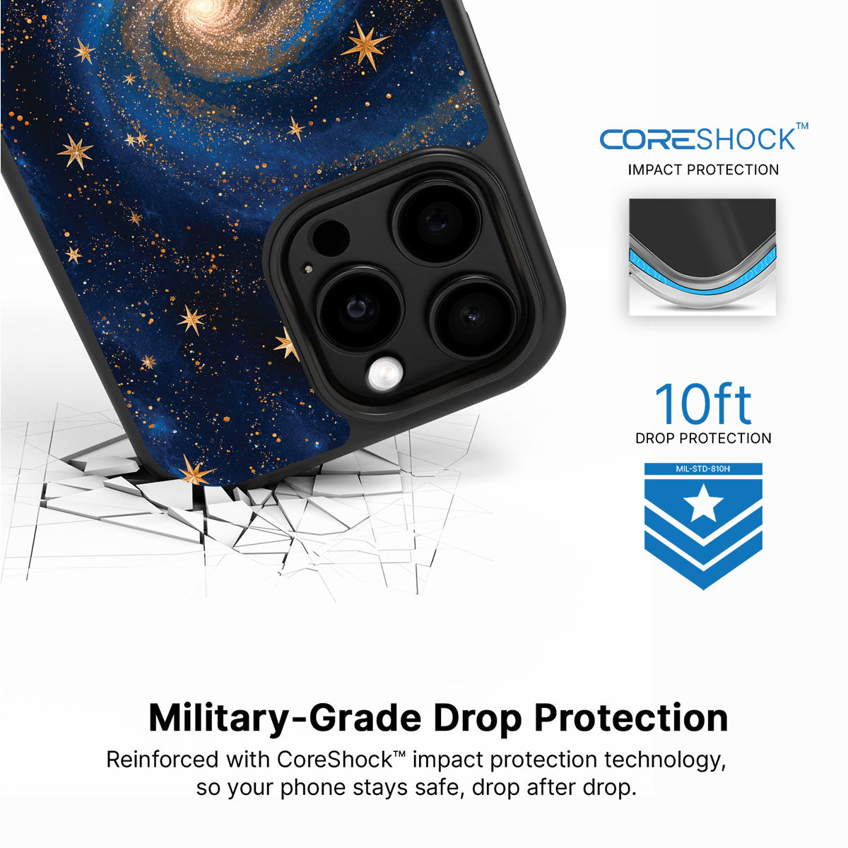Galaxy Designer iPhone 13 Pro Max Case – Cosmic Tide | MagSafe