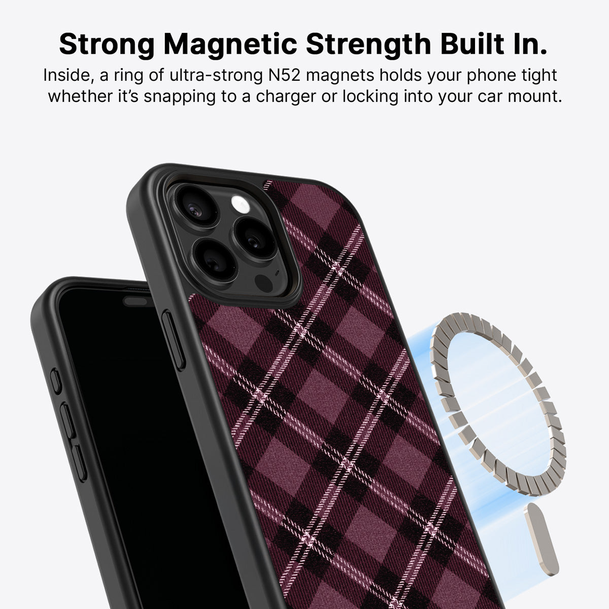 iPhone 13 Pro Max MagSafe case – Merlot Weave design