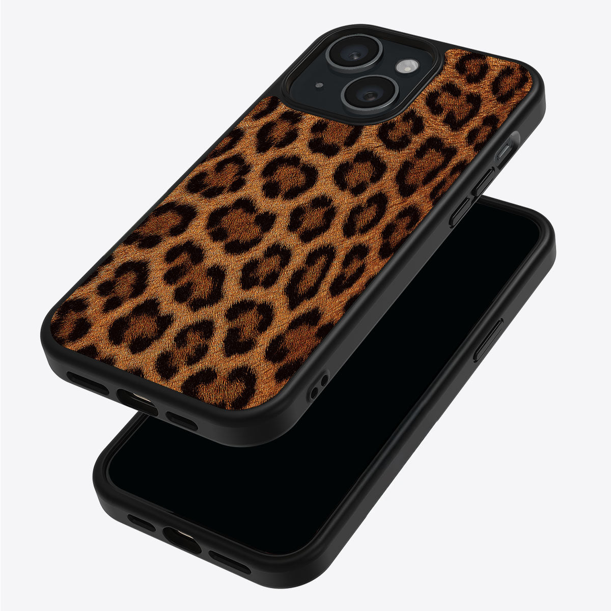 Classic Leopard iPhone 14 case – back and side view