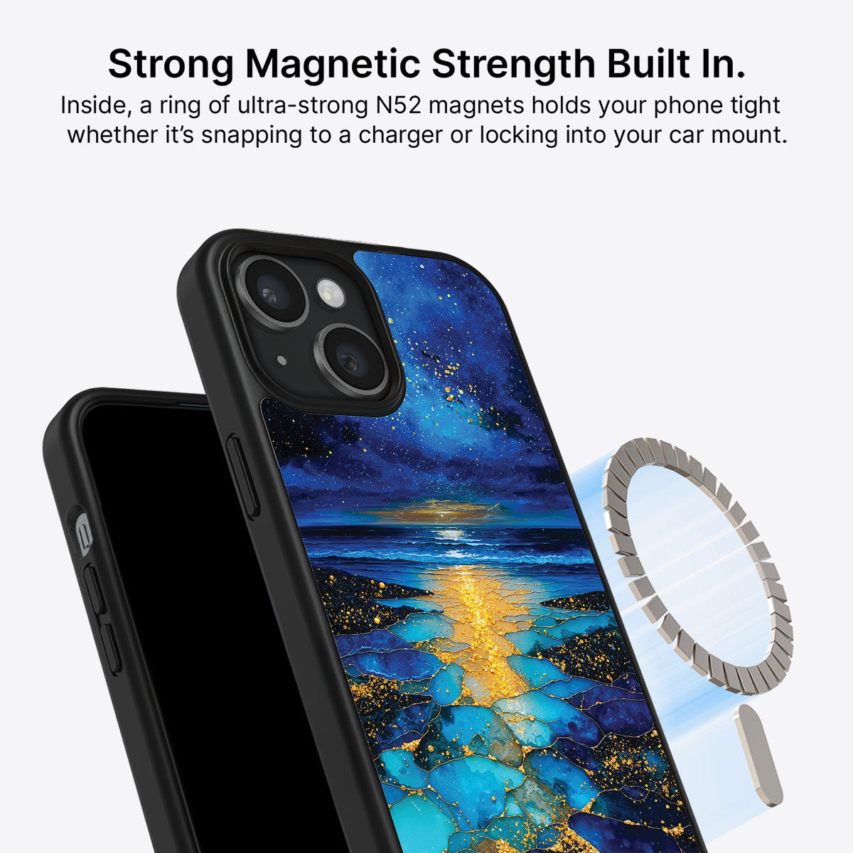 iPhone 14 Case with MagSafe – Cosmic Seascape