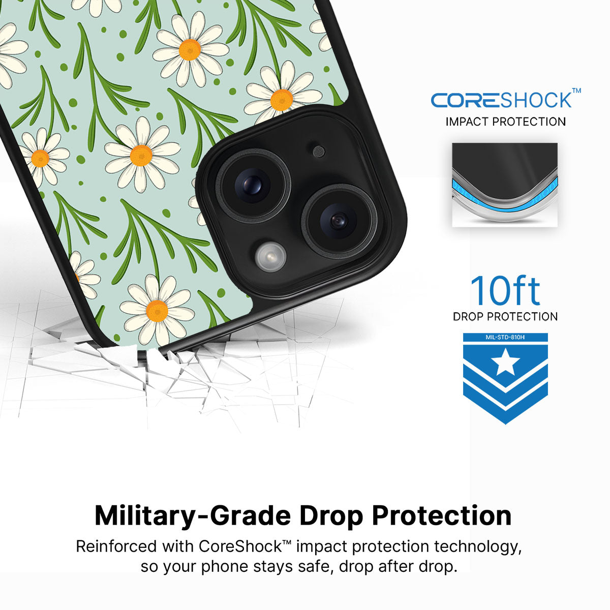 Daisy Flowers - iPhone 14 Case #case type_core (magsafe), #case type_core (non magsafe)