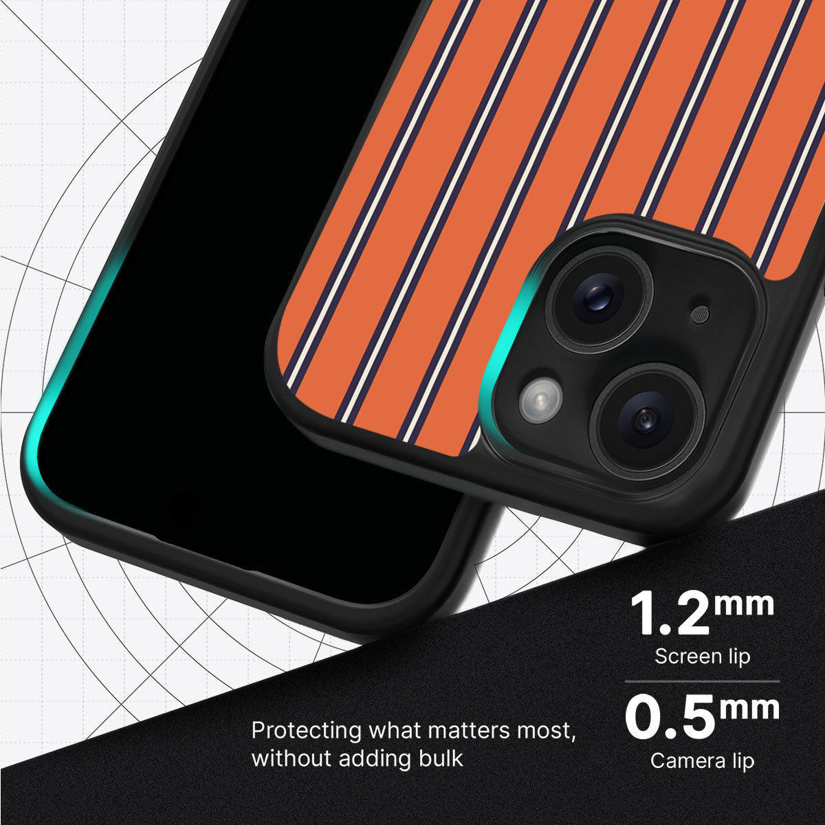 Flared Orange - iPhone 14 Case #case type_core (magsafe), #case type_core (non magsafe)