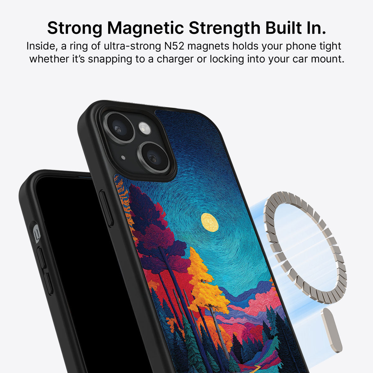 Boho Nature Designer iPhone 14 Case – Folk Valley | MagSafe