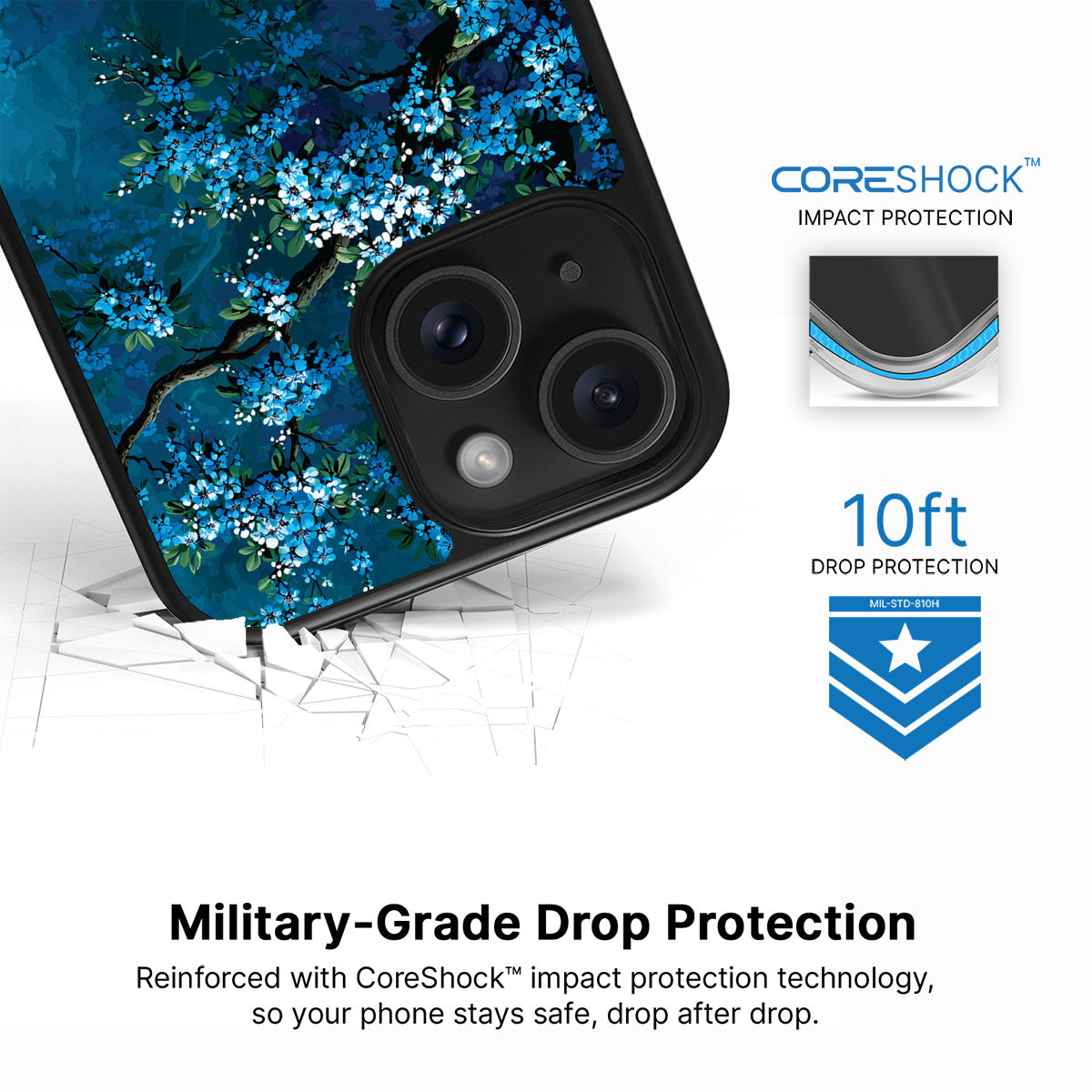 Moonlit Petals - iPhone 14 Case #case type_core (magsafe), #case type_core (non magsafe)