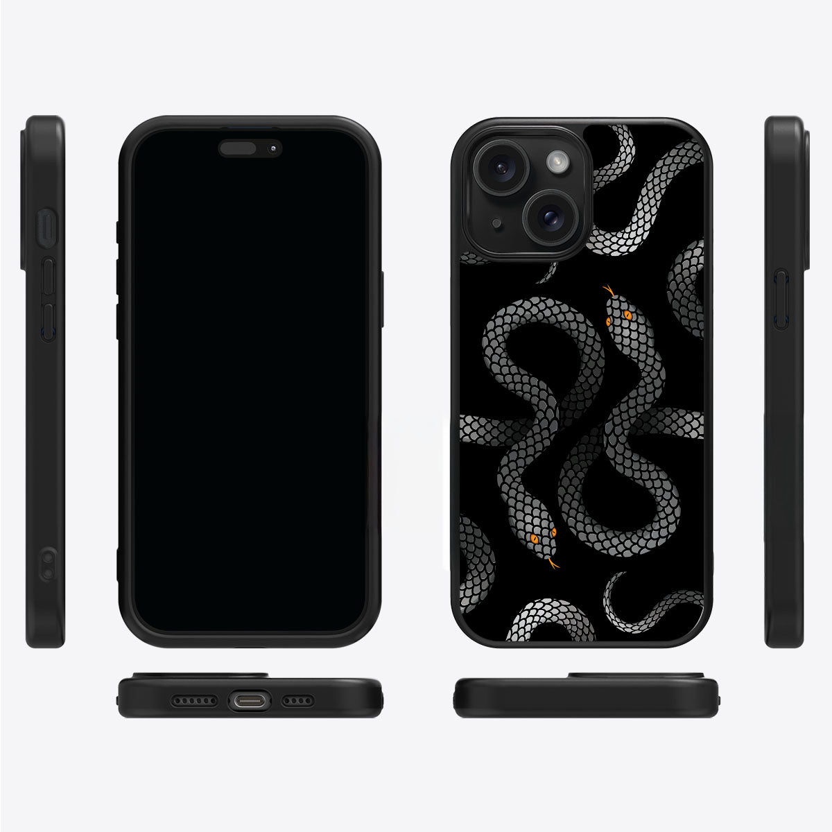Noir Serpent - iPhone 14 Case #case type_core (magsafe), #case type_core (non magsafe)
