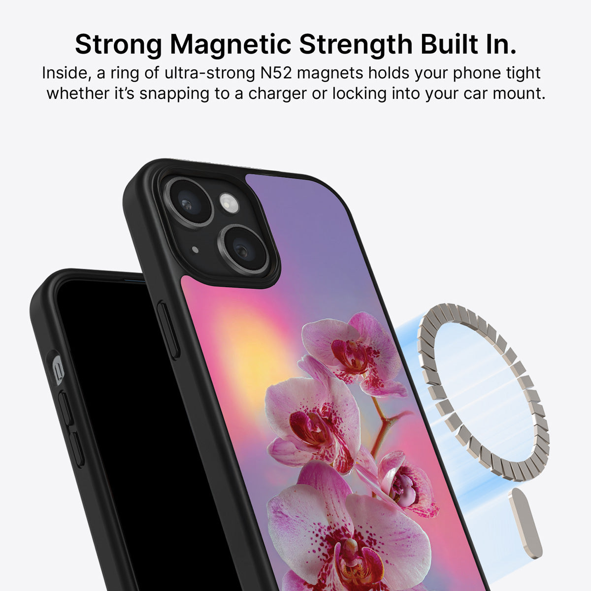 iPhone 14 MagSafe case – Orchid Dream design