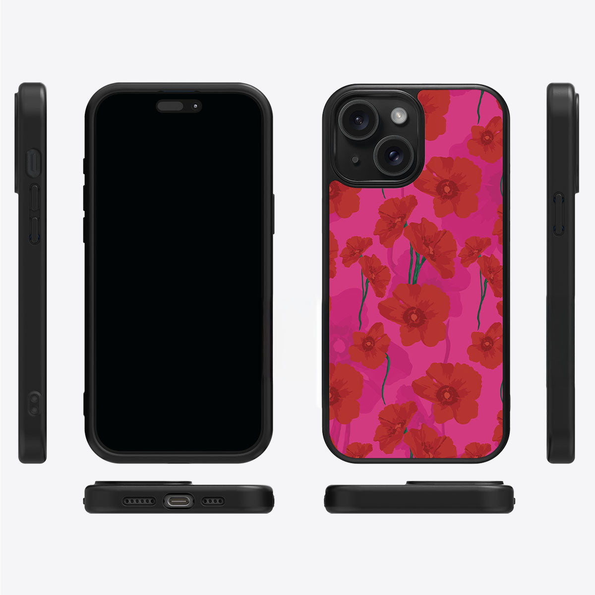 Pink Poppies - iPhone 14 Case #case type_core (magsafe), #case type_core (non magsafe)