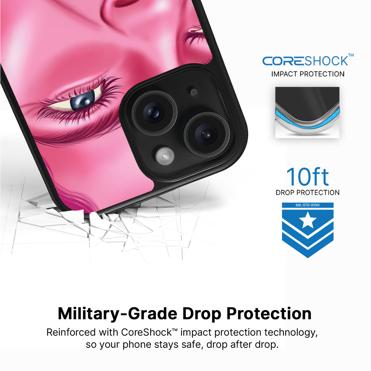 Pink Rage - iPhone 14 Case #case type_core (magsafe), #case type_core (non magsafe)