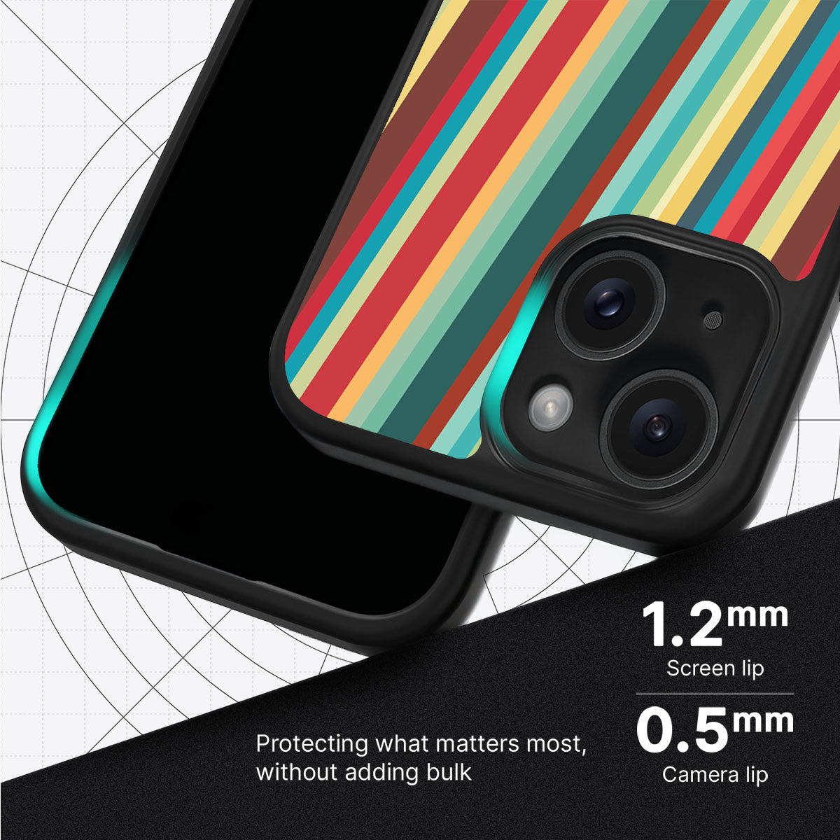 Retro Stripes - iPhone 14 Case #case type_core (magsafe), #case type_core (non magsafe)