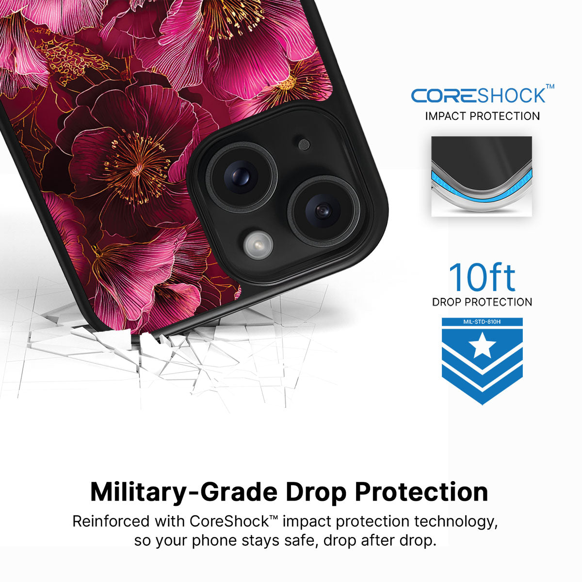 Ruby Flora - iPhone 14 Case #case type_core (magsafe), #case type_core (non magsafe)