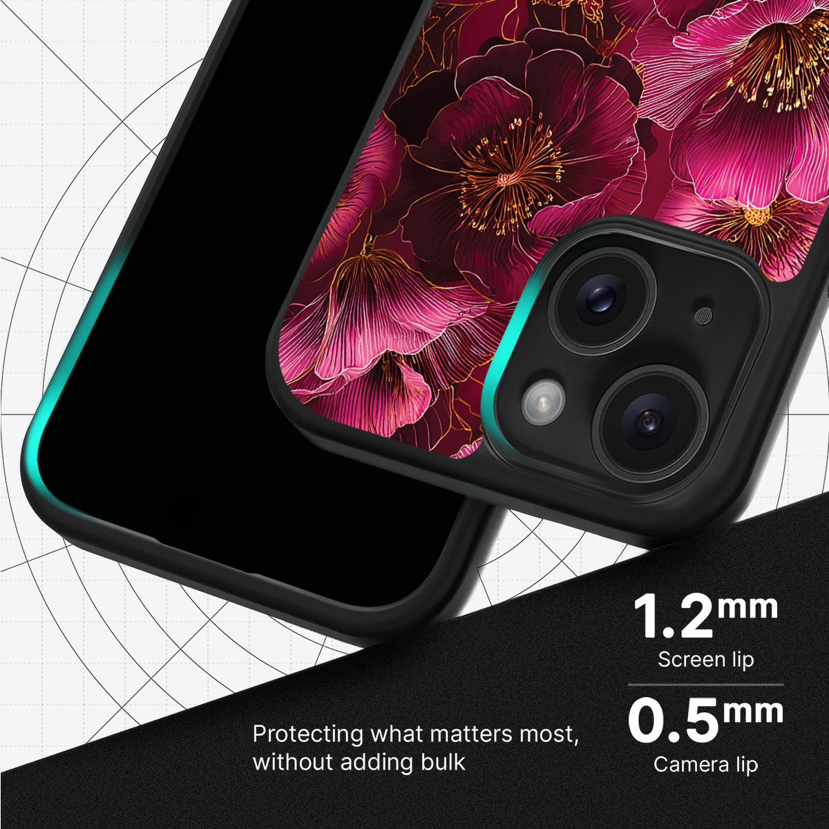 Ruby Flora - iPhone 14 Case #case type_core (magsafe), #case type_core (non magsafe)