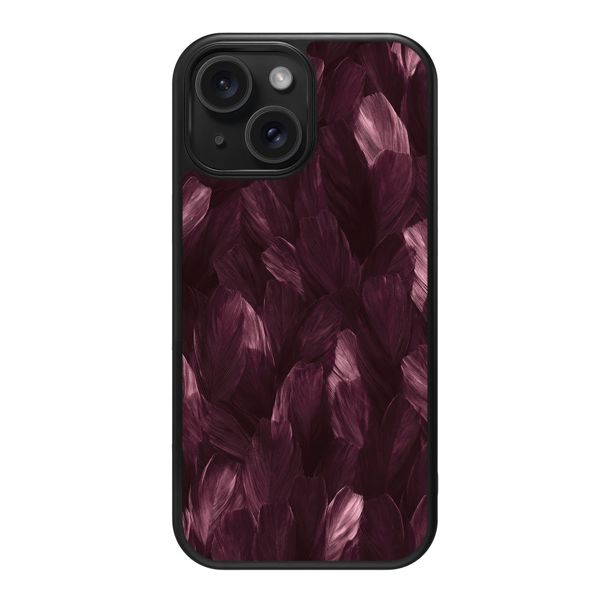 Wine Plumage design back view – iPhone 14 case