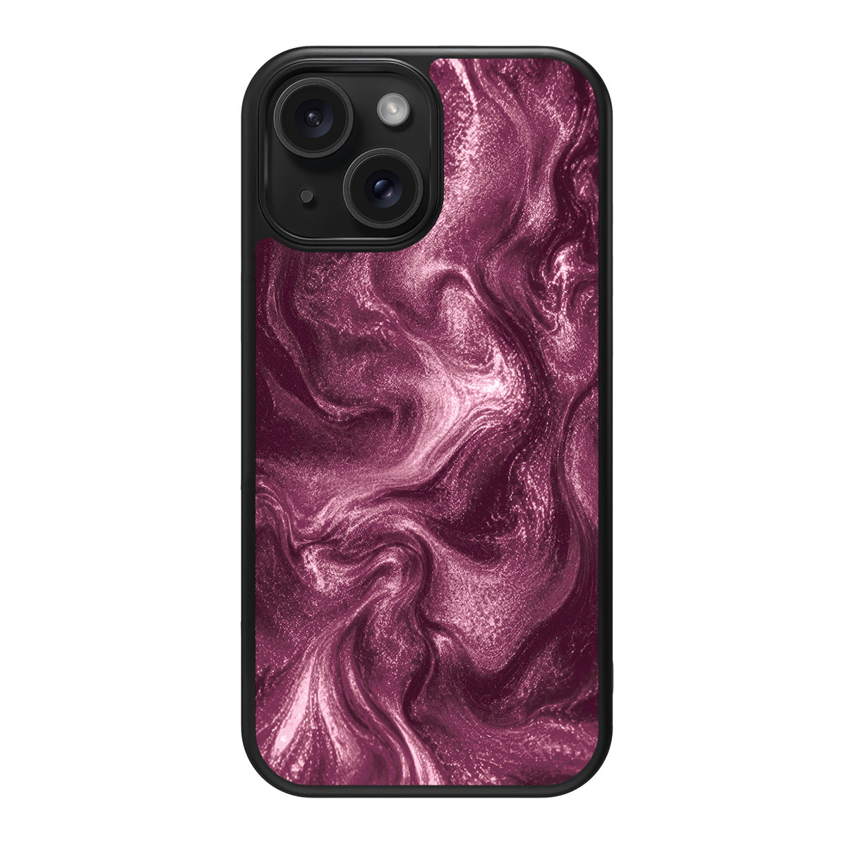 Wine Shimmer design back view – iPhone 14 case