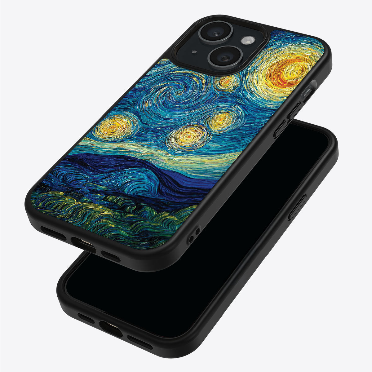 Astral Waves iPhone 14 Plus case – back and side view