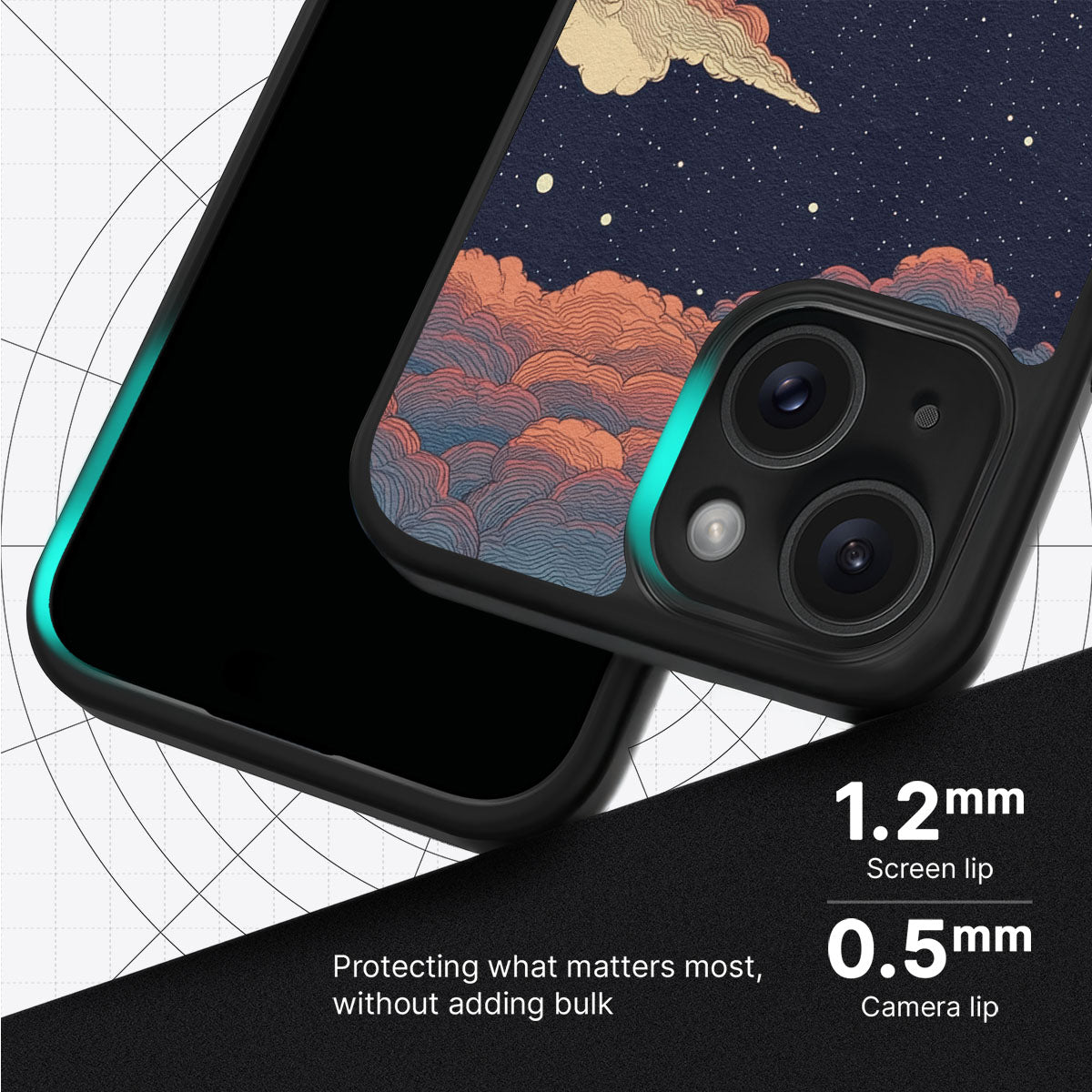 Blushed Moon - iPhone 14 Plus Case #case type_core (magsafe), #case type_core (non magsafe)