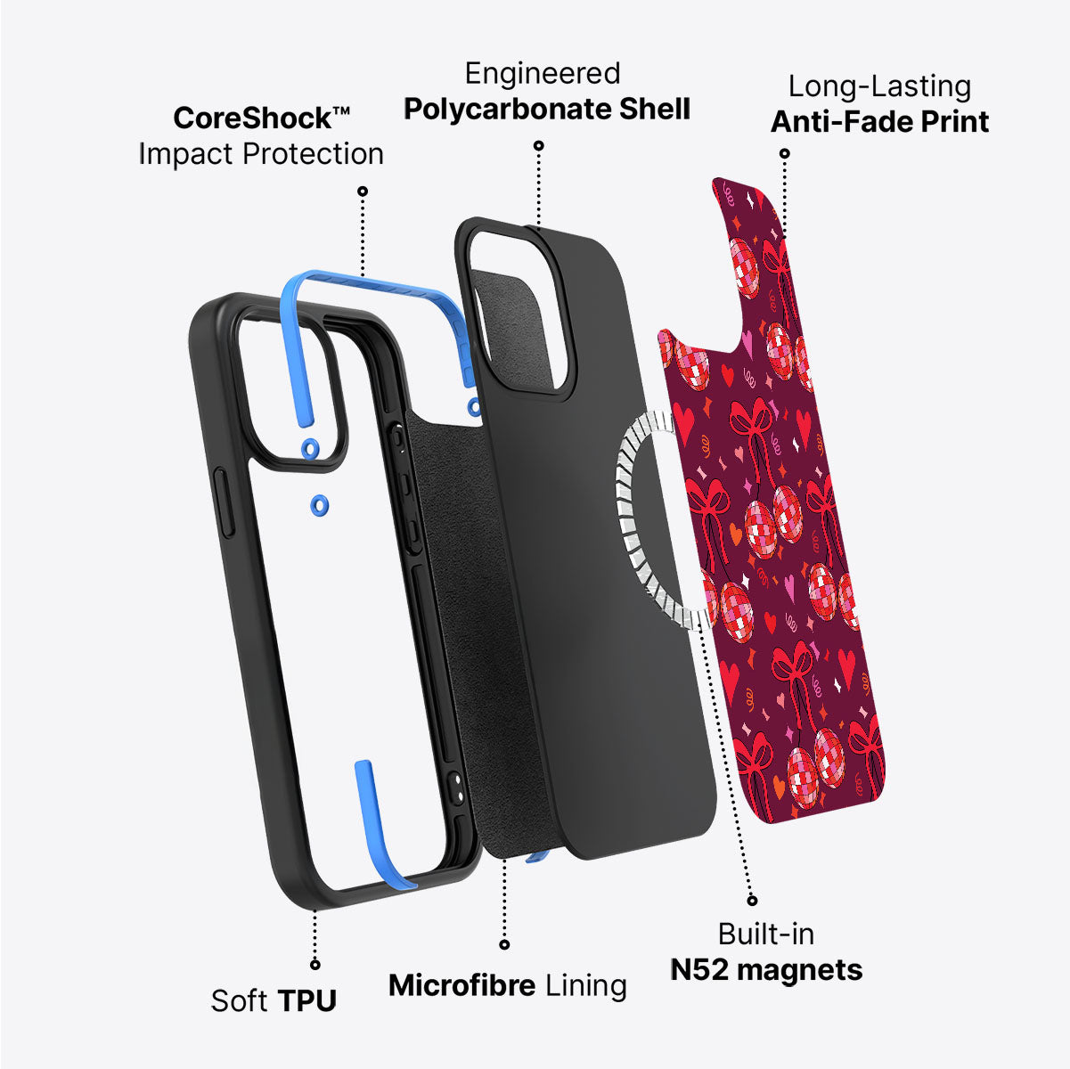 Disco Cherries - iPhone 14 Plus Case #case type_core (magsafe)